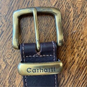CARHARTT VINTAGE MENS 34 BROWN LEATHER CLASSIC QUALITY BELT
